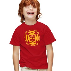 Boys' Short Sleeve Transformers Rescue Bots Logo T-Shirt - 1 of 4