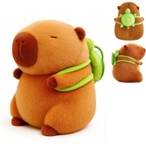 Cute Capybara Plush Kawaii Soft Capybara Plush Doll Pillow with Bread Capybara Stuffed Aniamls Toys for Girls Kids Adults Birthdays Valentines Gift 9" - 1 of 4