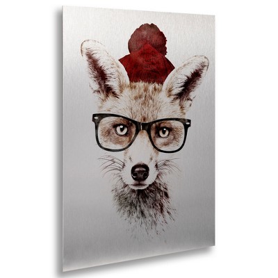 Trademark Fine Art - Robert Farkas 'It's Pretty Cold Outside' Floating Brushed Aluminum Art