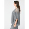 Roaman's Georgette Mesh Overlay Top - 4 of 4