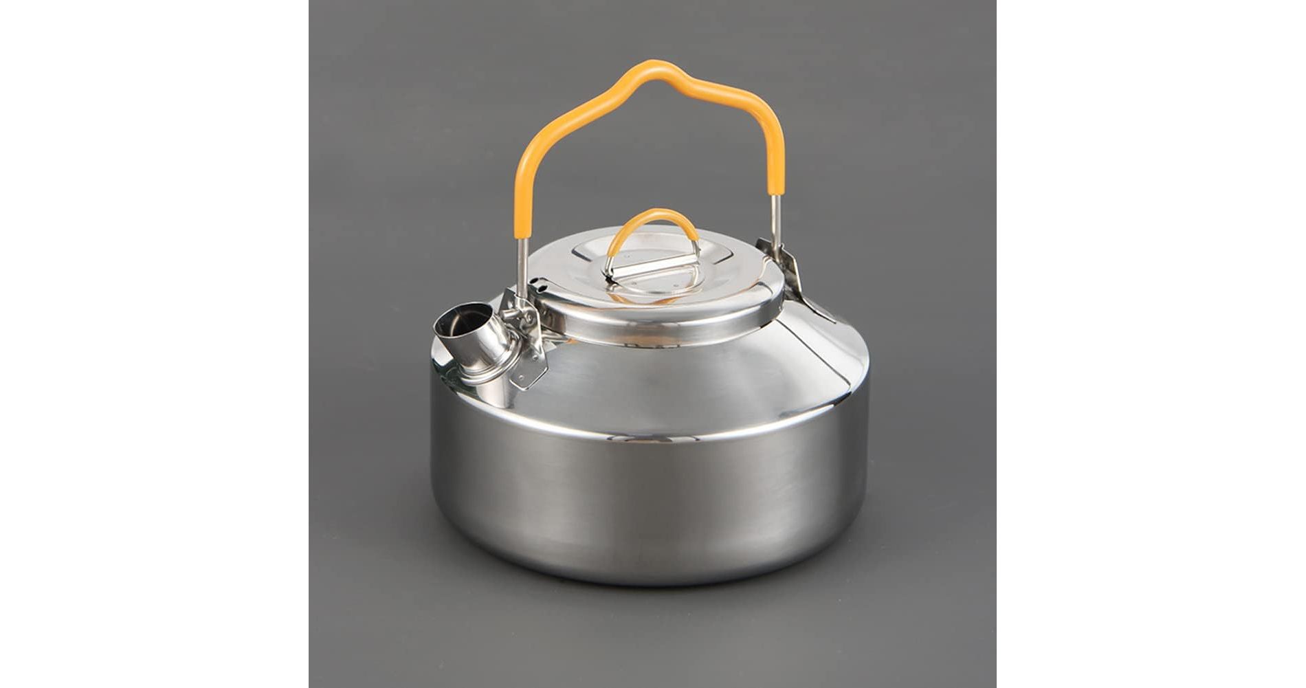 Outdoor Camping Kettle, 800ml Outdoor Water Kettle, Stainless Steel Teapot Portable Tea Kettle for Boiling Water, Compact Camp Coffee Pot