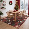Christmas Area Rug, Red Santa Deer Christmas Rugs for Living Room Washable Soft Non Slip Snowflake Checkered Cute Throw Carpet - 3 of 4