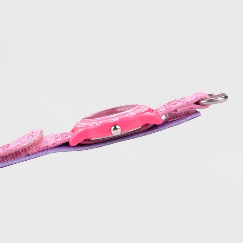 Girls&#39; Disney Princess Plastic Time Teacher Nylon Strap Watch - Pink, 4 of 7
