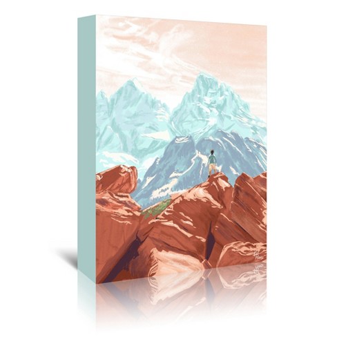 Americanflat 3 Piece 16x20 Wrapped Canvas Set - Montana Mountain By Artvir  - Landscape Botanical Wall Art : Target