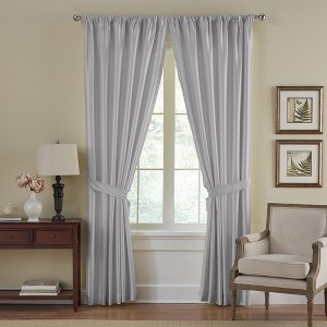 Elrene Versailles Faux Silk Room Darkening Single Window Curtain Panel - Elrene Home Fashions - 1 of 4