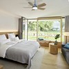 Wanze of Ocean 42 in. Smart Blue Indoor 6-Speed ABS Wood Grain White Blade 2-Size Downrod Mount Ceiling Fan with 3-Color Dimmable Light - 2 of 4
