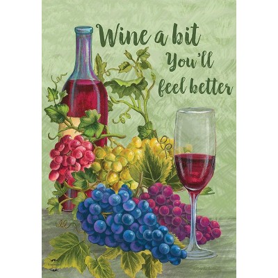 Briarwood Lane Spring Garden Flag 12x18 For Outdoor Wine a Bit You'll Feel Better For Spring Garden Flag Flags For Outside