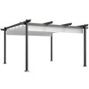 Outsunny 13' x 13' Retractable Pergola Canopy, Aluminum Outdoor Pergola for Garden, Patio, Backyard, Deck - 4 of 4
