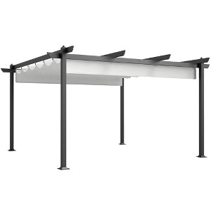 13' x 13' Aluminum Retractable Pergola Canopy, Outdoor Pergola for Garden, Patio, Deck - 1 of 4