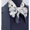 Wrapables Satin Neckerchief Square Scarf 26.5 x 26.5 Inches, Cream with Dots - 4 of 4