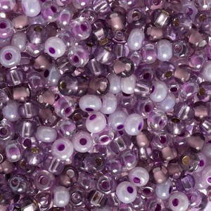 Czech Glass Seed Beads 6/0 (23g) Purple Passion Mix Bead for Jewelry Making - 1 of 4