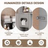 Toilet Storage Cabinet, Bathroom Shelves Organizer Space Saver Freestanding Restroom Shelf with Door, Anti-Tip Device Adjustable Shelf - 3 of 4