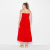 Women's Smocked Tiered Maxi A-Line Dress - Wild Fable™ Red - 3 of 3