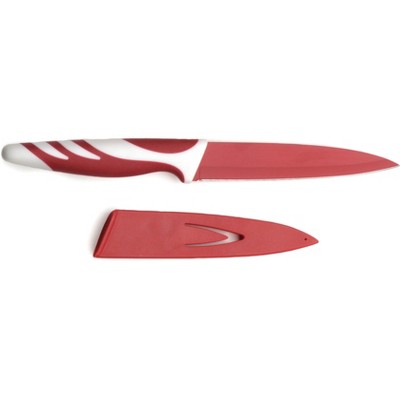 RSVP International Red Stainless Steel Nonstick Utility Knife, 5 Inch