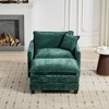 TUYOHW Cloud Sofa Ottoman, Modular Accent Ottoman with Double Layer Cushion, Breathable Chenille Fabric Footstool for Living Room - 2 of 4