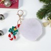 Unique Bargains Christmas Keychain with Double Ring and Lobster Clasp Alloy Plush 1 Pc - 4 of 4