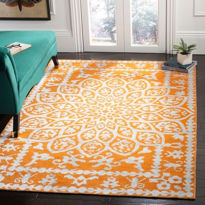 Copper and Gray Hand-Knotted Wool Area Rug 6' x 9'