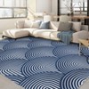 Machine Washable Area Rug Modern Abstract Decorative Non Slip Backing Low Pile Contemporary Lines Rugs - 2 of 4