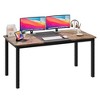 Computer Desk Gaming Desk - 63 Inch Large Rectangle Wood Table with Sturdy Metal Legs, Multi-Function Workstation - 3 of 4