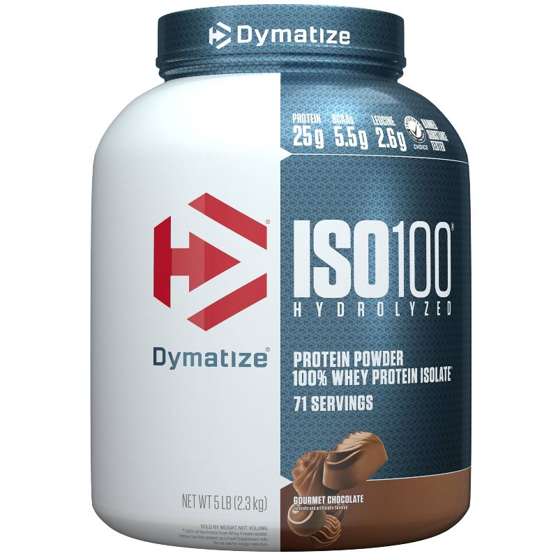 Dymatize 100% Whey Isolate Protein Powder - Gourmet Chocolate, 1 of 7