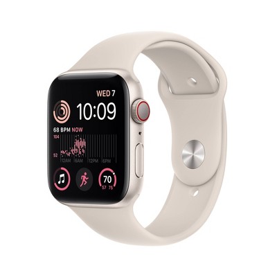 Apple Watch SE GPS + Cellular 40mm Starlight Aluminum Case with Starlight Sport Band (2022, 2nd Generation) - M/L