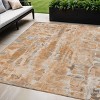 HomeRoots 5' X 8' Orange And Gray Abstract Washable Indoor Outdoor Area Rug - 2 of 4