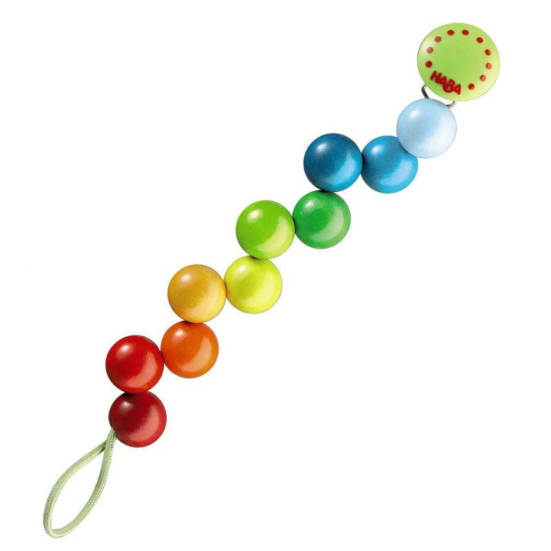 HABA Rainbow Pearls Pacifier Chain (Made in Germany), 1 of 4