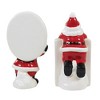 Ganz 4.0 Inch Holiday Santa Salt & Pepper Shaker Set Christmas , Ho Ho Holiday Jolly (2PC) - 2 of 3