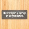 Slickblue Marriage Humor Wood Sign, 3.5x10 Solid Pine, Routed Slot & Shelf Edges, Multiple Colors - 2 of 3