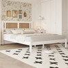 Queen Bed Frame, Wooden Platform Bed With Natural Rattan Headboard, Modern Minimalist Bed Frame With 12 Slats For Bedroom, Easy Assembly - 3 of 4