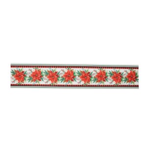 Unique Bargains Christmas Table Runner Polyester Red White Green 71x14 Inch 1 Pc - 1 of 4
