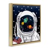 Stupell Industries Astronaut Space Suit Galaxy Floating Frame Canvas Art - 2 of 4