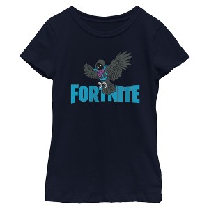 Girls Fortnite Raven Logo T Shirt - 1 of 4