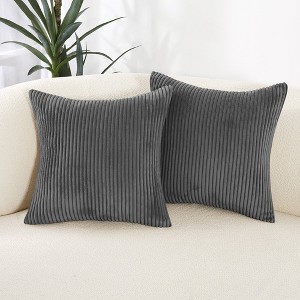 Deconovo Corduroy Throw Pillow Covers 2-Pack – Soft & Durable - 1 of 4