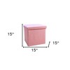 15"  Boucle Cube Storage Ottoman - 3 of 4