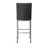 Amisco Perry Upholstered Barstool: Faux Leather, Steel Frame, 30" Seat Height - 4 of 4