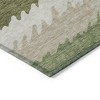 Beige And Olive Green Striped Washable Indoor Outdoor Area Rug - 4 of 4