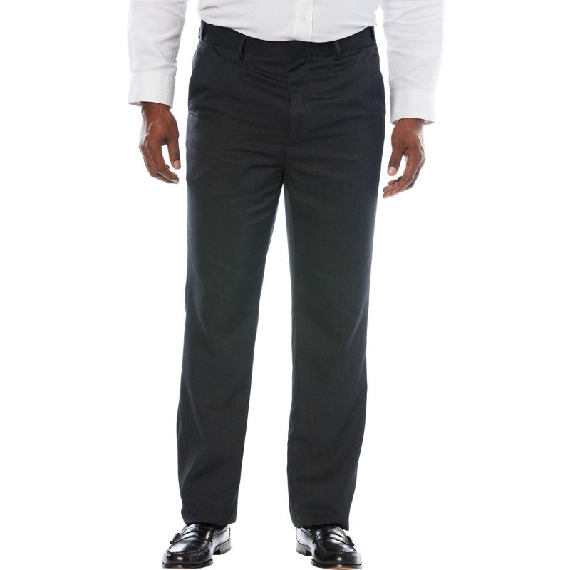 KingSize Men's Big & Tall  No Hassle Classic Fit Expandable Waist Plain Front Dress Pants, 1 of 2