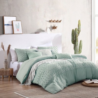 Swift Home | Layla 100% Cotton Clip-Jacquard 5-Piece Comforter Set