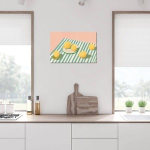 iCanvas Lemons and Stripes by Jenny Rome Canvas Print Wall Art - 1 of 3