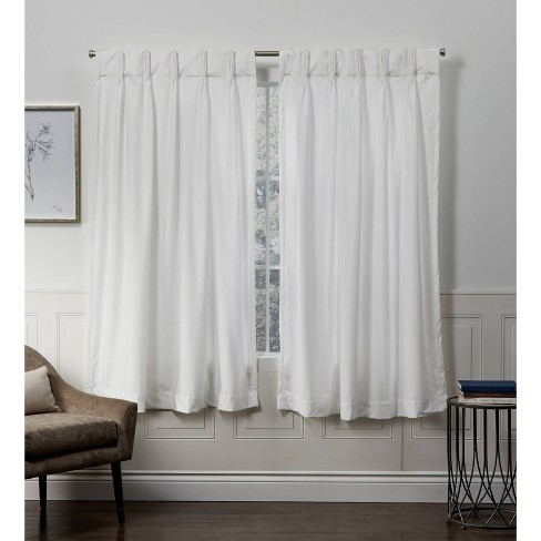 54x84 Light Filtering Textured Weave Window Curtain Panel Off White -  Threshold™