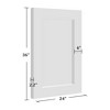 Wooakway 36"H 24"W Solid Wood Accent Mirrors Farmhouse Leaning Mirrors for Living Room Bedroom Entryway - 3 of 4