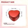 Unique Bargains Heart-Shaped Tinplate Candy Candle Cookie Storage Boxes with Lid 6 Pcs - 2 of 4