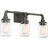 Quoizel Lighting Squire 3 - Light Vanity in  Rustic Black - 3 of 4