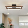 LLHZSY Integrated LED Rectangle Wood Semi Flush Mount Ceiling Light for Hallway Foyer-39 3/8“ - 4 of 4