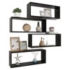 vidaXL Wall Cube Shelves 4 pcs Black 23.6 in.x5.9 in.x9.1 in. Engineered Wood - 3 of 4