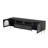 HDZNVF 78.8 inch Retro TV Stand, Entertainment Center Media Console Cabinet with 2 Cabinets, 4 Drawers, Up to 85 inch, Black - 4 of 4