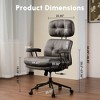 XIZZI High Back Executive Office Chair Recline Function 24.61" Wide Seat, Ergonomic Desk Chair with Comfy Lumbar Support & Neck Support - 3 of 4