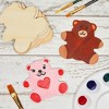Juvale 24 Pack Wooden Teddy Bear Cutouts for Crafts, Unfinished Wood Pieces for DIY Projects, 3.7 x 3.5 Inches - 2 of 4
