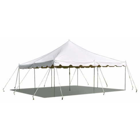 Party Tents Direct Weekender Outdoor Canopy Pole Tent White 20 ft x 20 ft